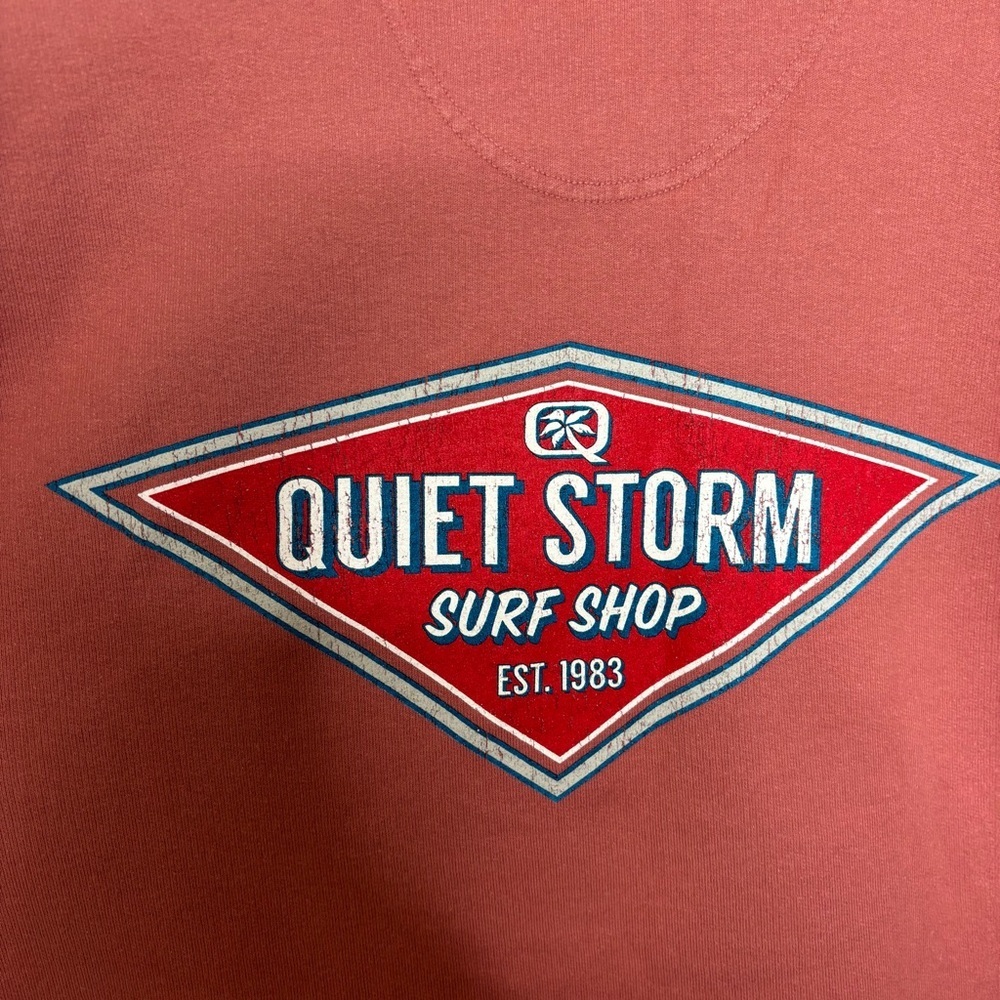 Quiet Storm Surf Shop Crewneck Sweatshirt Men’s Medium Faded Red - Picture 7 of 7